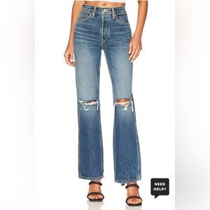 RE/DONE Originals 90's High Rise Loose in Destroyed Mar